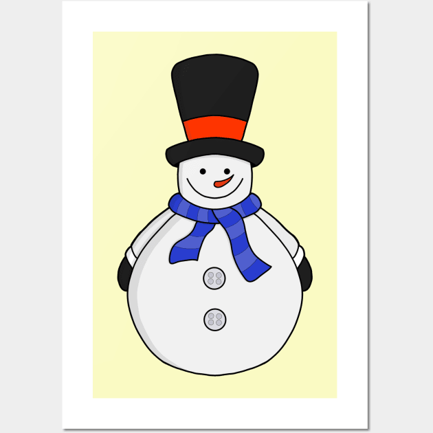 Snowman with top hat Wall Art by DiegoCarvalho